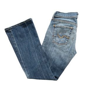 7 for all mankind bootcut low rise jeans beaded pockets size 26